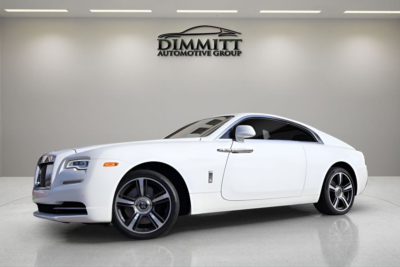 2017 Rolls-Royce Wraith Coupe in White — front three-quarter view