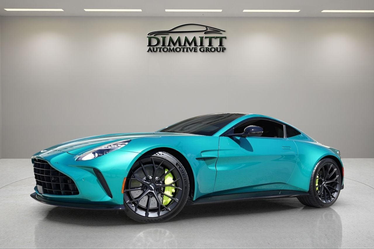 2026 Aston Martin Vantage Coupe in Green — front three-quarter view