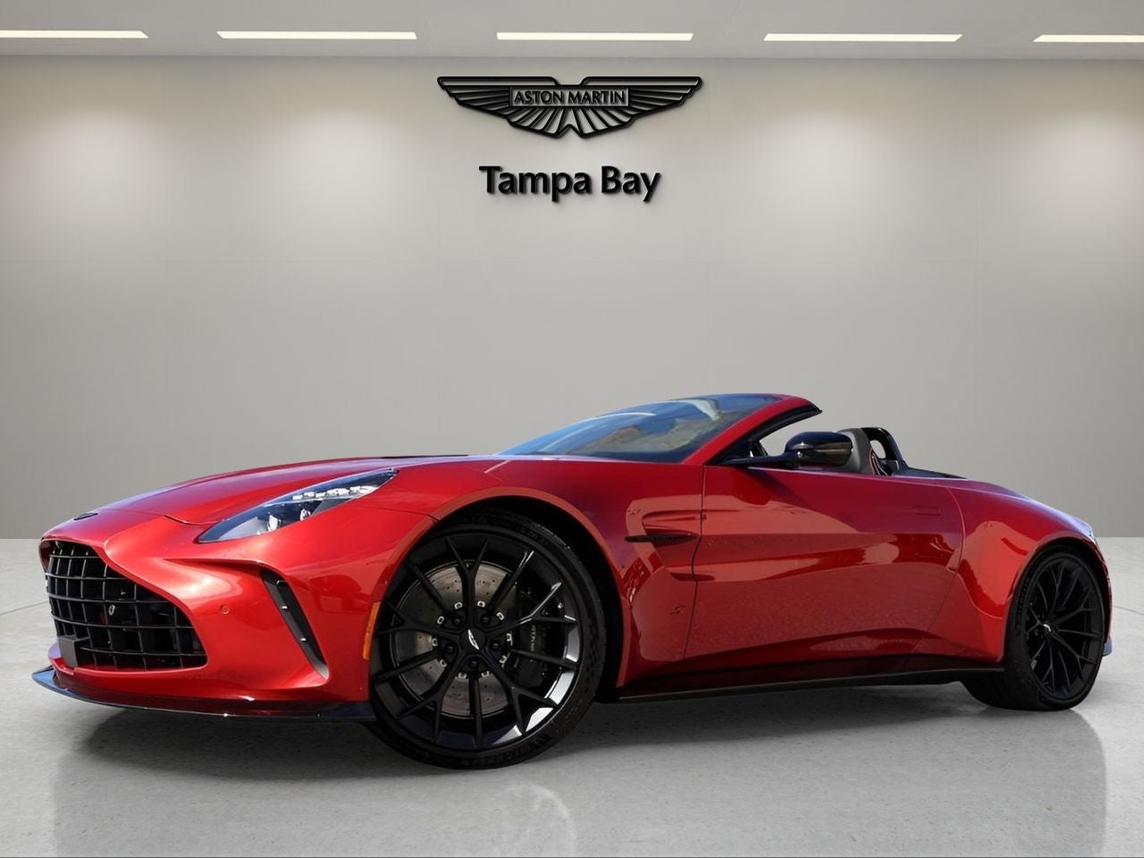 2026 Aston Martin Vantage S in Hyper Red — front three-quarter view